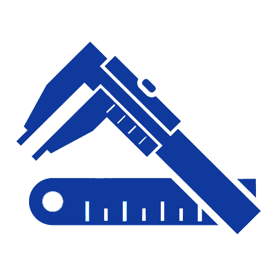A ruler and a vernier caliper icon.