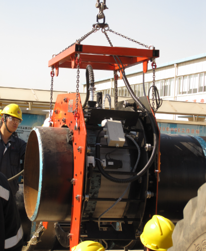 Pipe automatic sand blasting machine